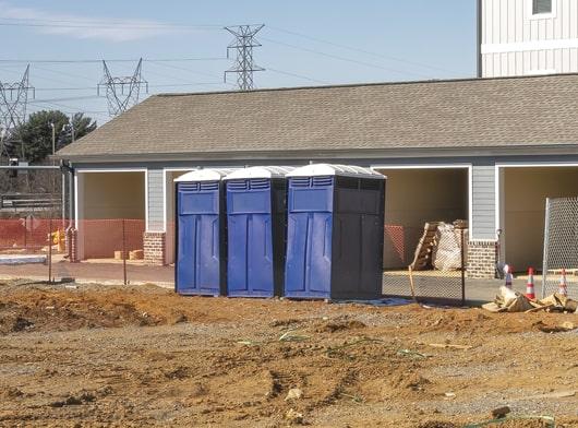 the number of construction portable restrooms required depends on the number of staff members and the period of the project